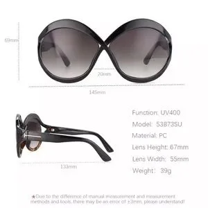 Accessories | Oversized Criss Cross Round Sunglasses | Poshmark display picture 2